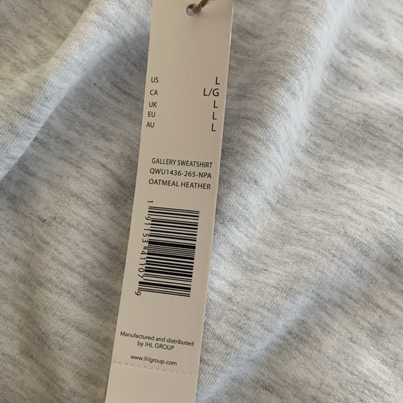 Rae Dunn Women's "PEACE LOVE HOPE" Gray Gallery Sweatshirt Cozy Ankle Socks Set - Picture 11 of 13